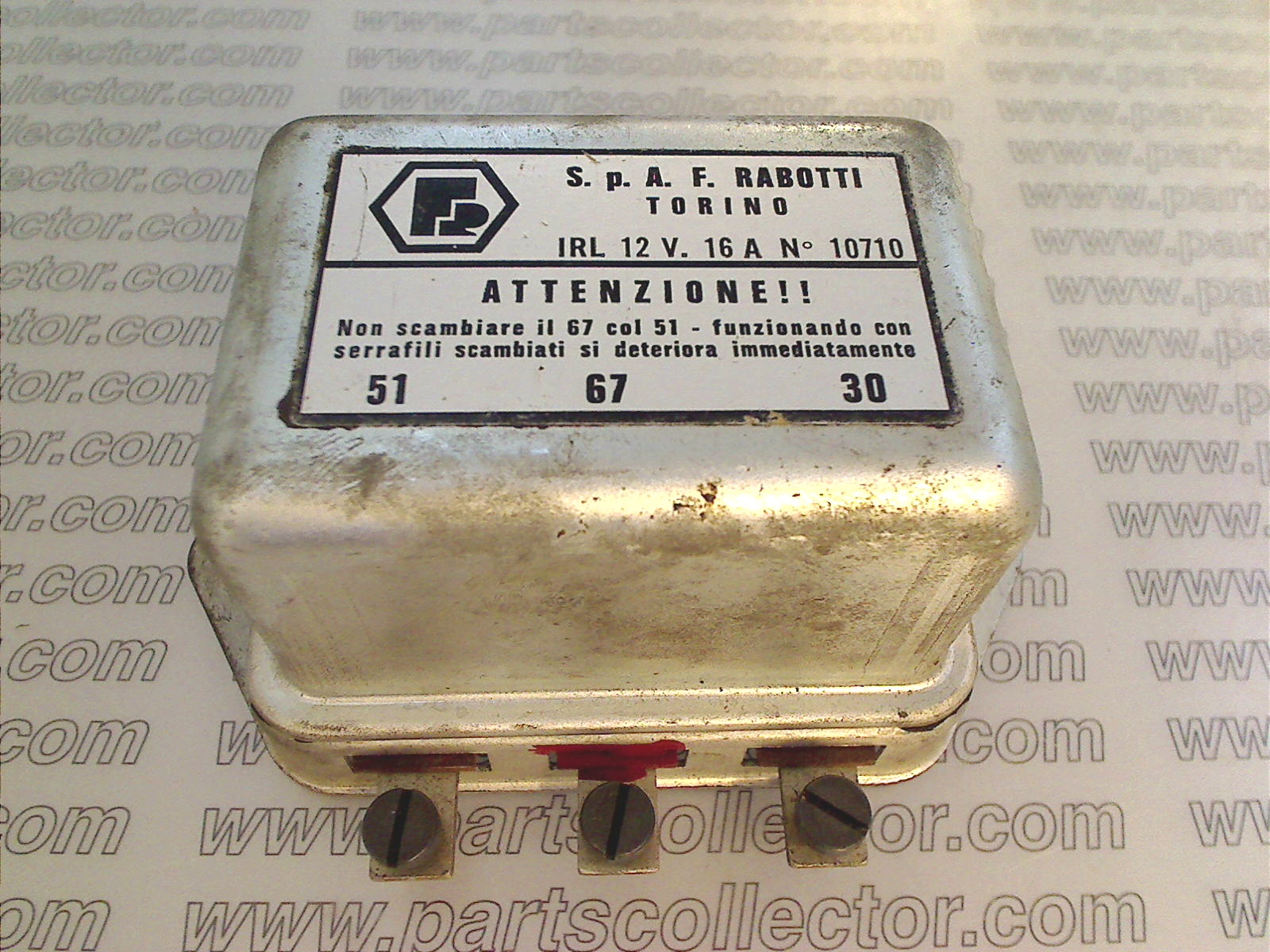 RABOTTI 10710 Electrical system code 10260 compatible with: AUTOBIANCHI BIANCHINA, FIAT 1100, FIAT 126, FIAT 500, FIAT 600, FIAT 850